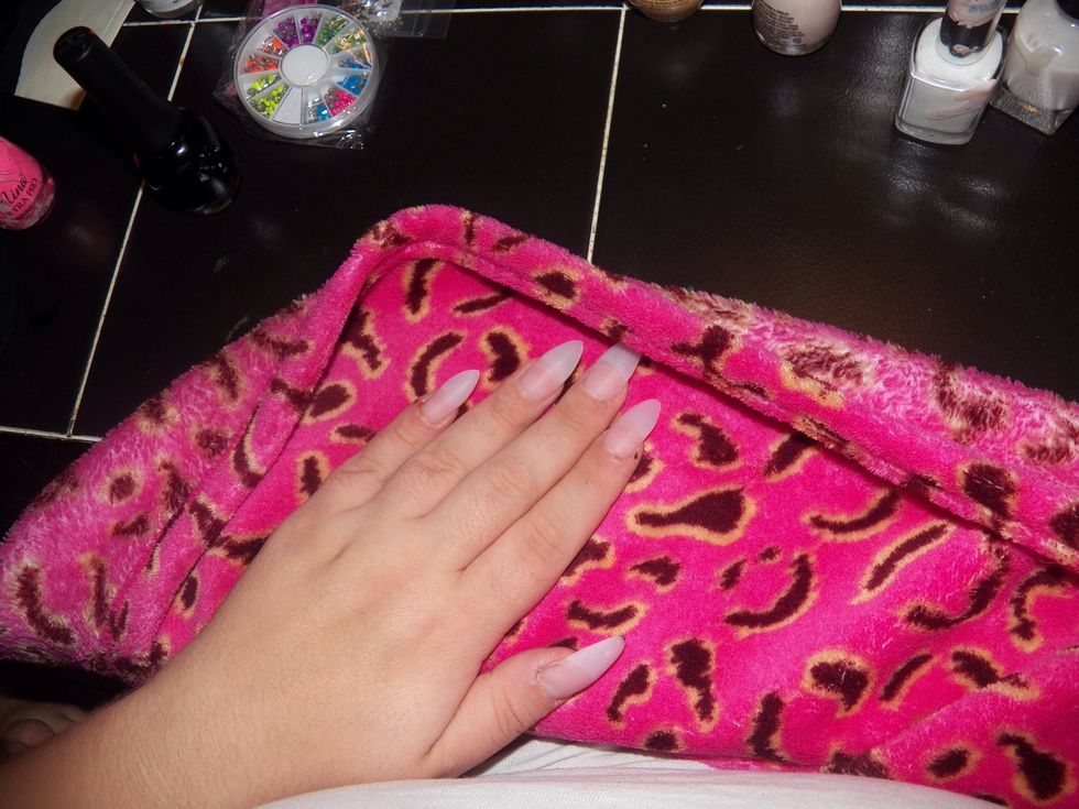 Start with clean nails, and add a base coat.