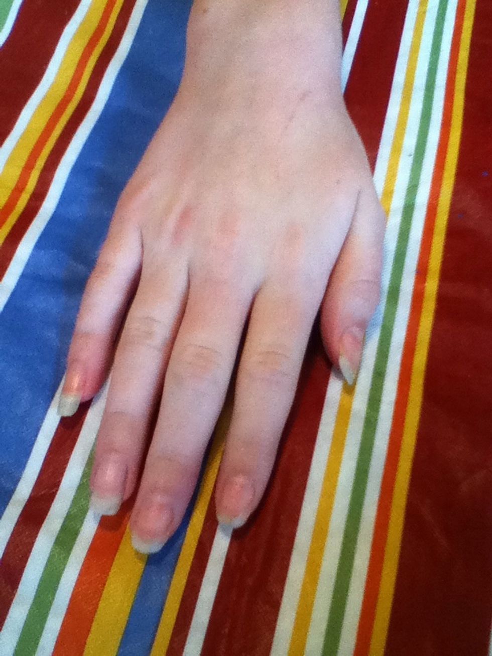 Start with clean nails.