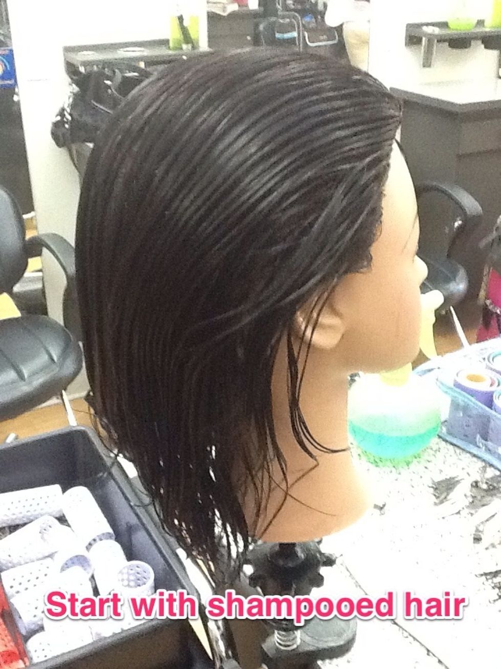 Start with clean, shampooed hair...