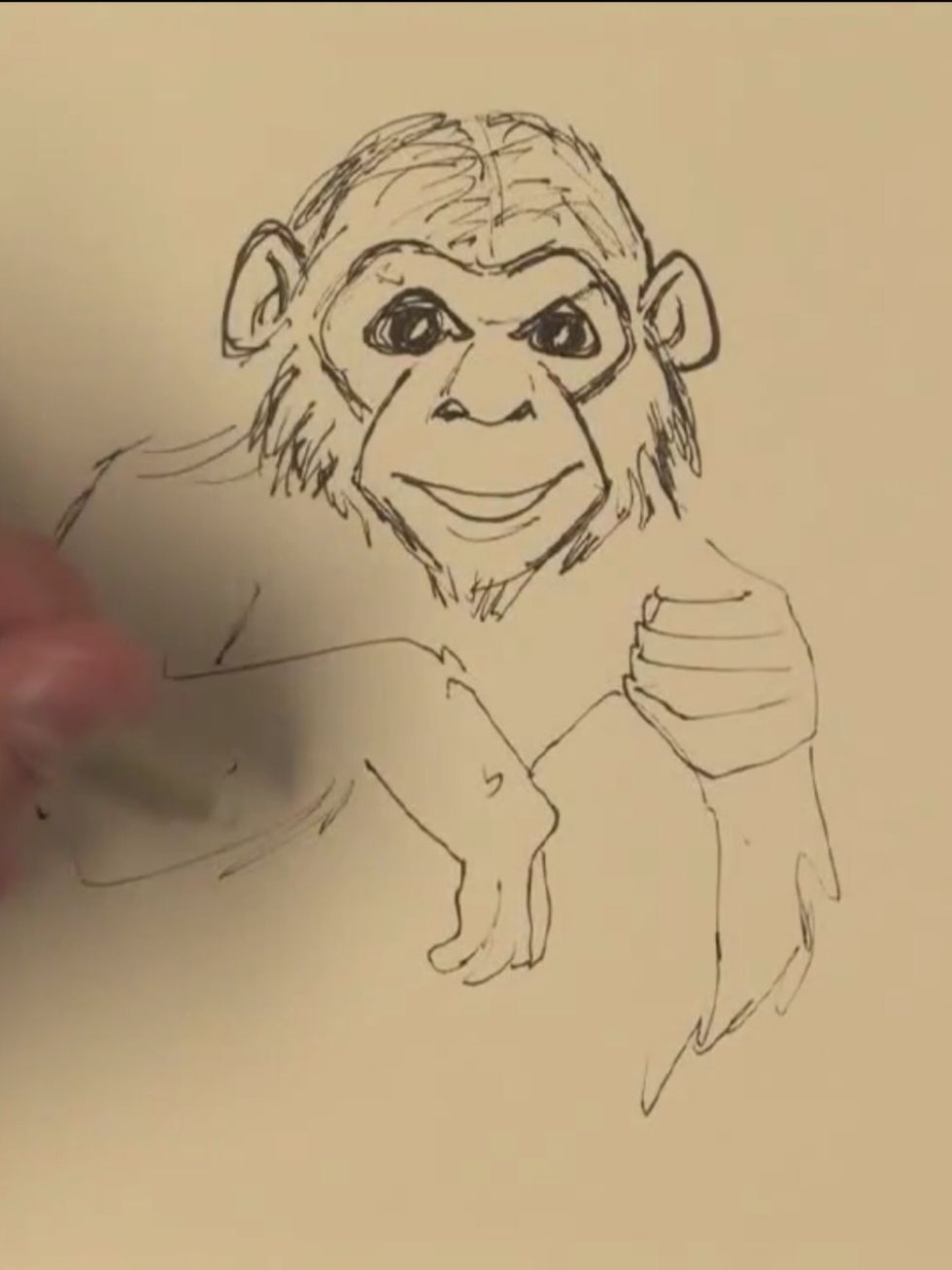 Start with drawing the body...