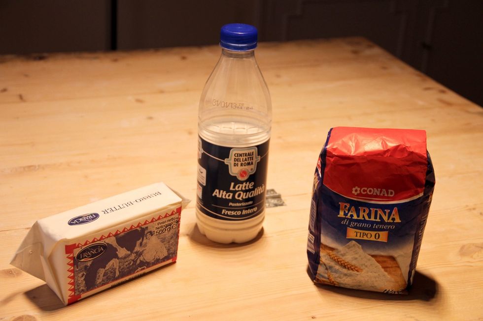 Start with milk, butter and flour...