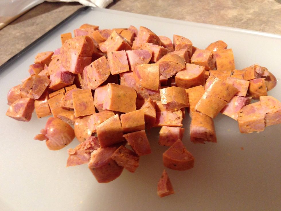 Start with sausage in pot with med-low heat and render some fat out