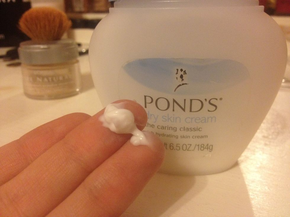Start with small amount of moisturizer ( were starting out small and if we need more we can build up more )