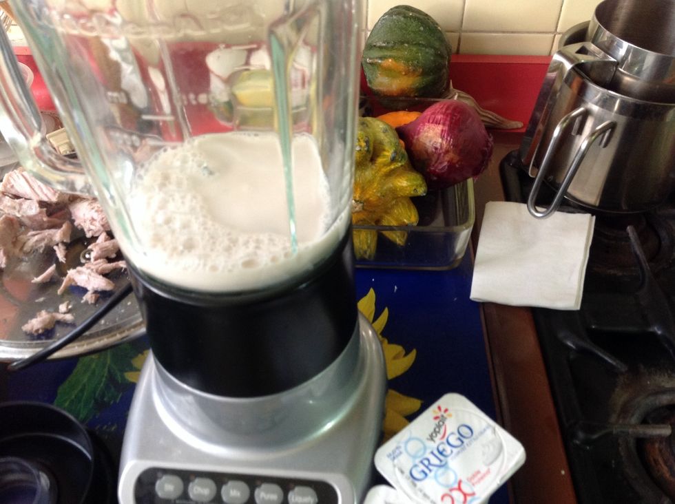 Start with the 250 ml. of Almond milk