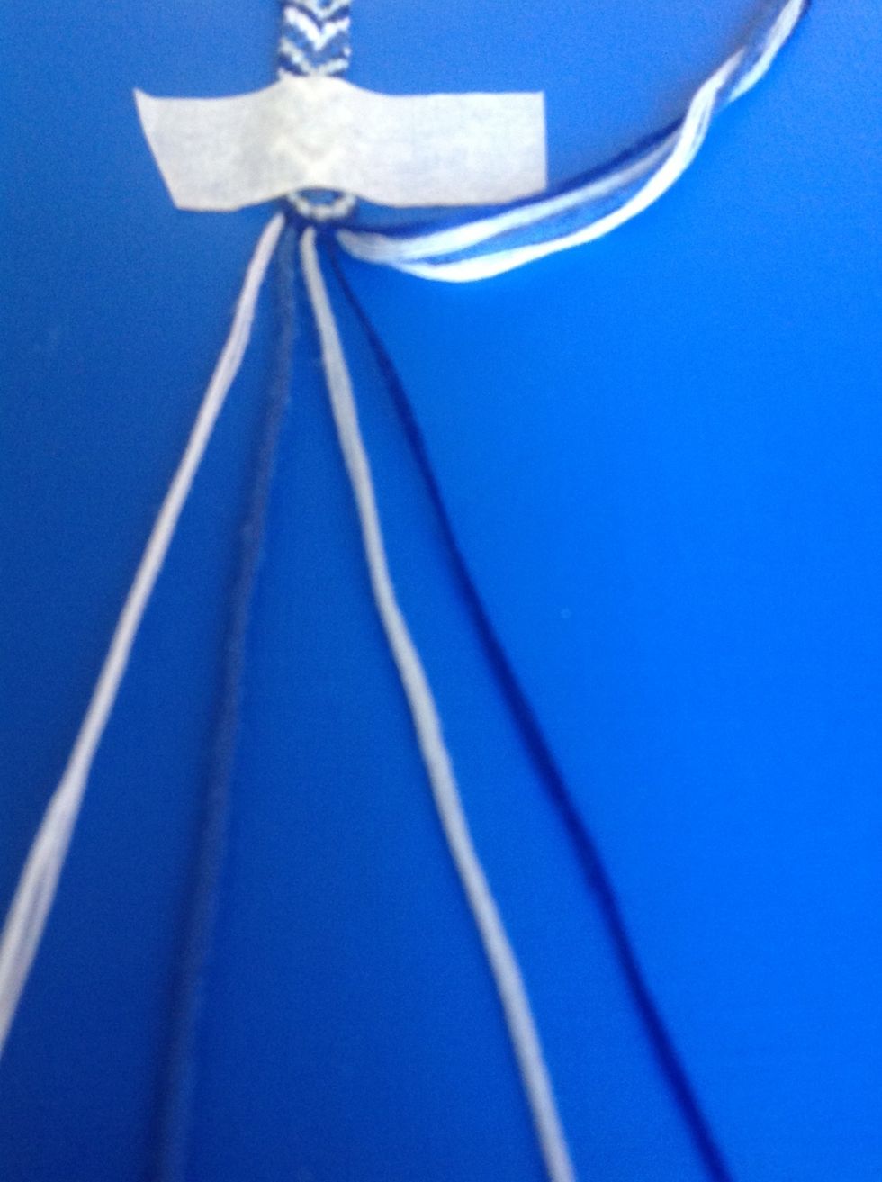 Start with the 4 left strands, move the 4 right out the way.