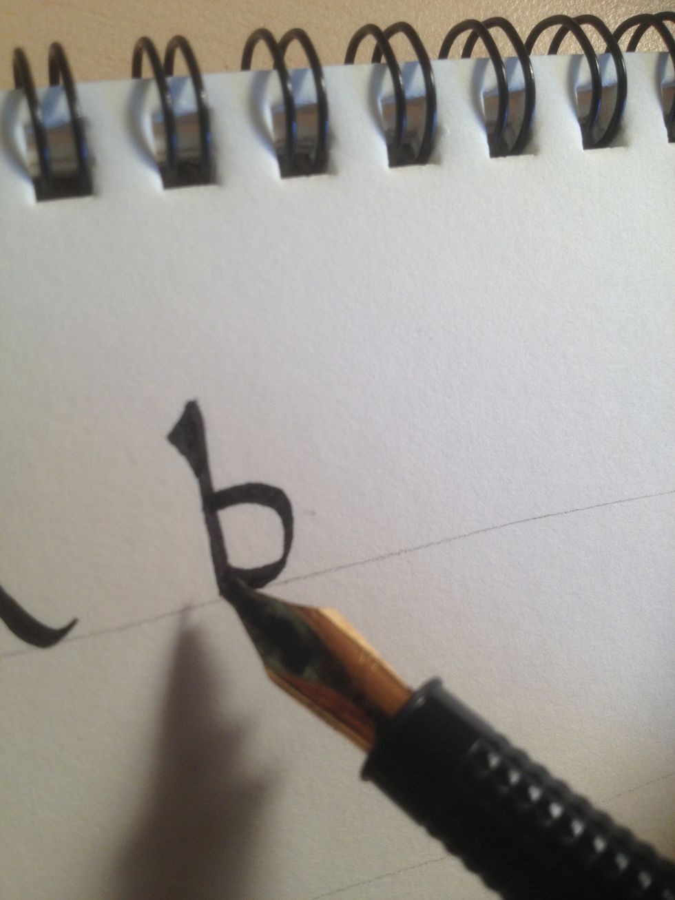 Start with the bottom half of the B; make the top of the stroke flat, the curves sharp, and if you really want to be adventurous, curve it slightly below the bottom line.