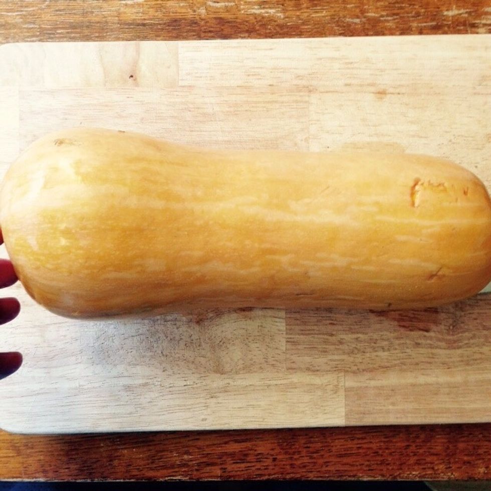 Start with the butternut squash, use the variety you want, I tried with a coquina squash, the outcome was on the sweet side.