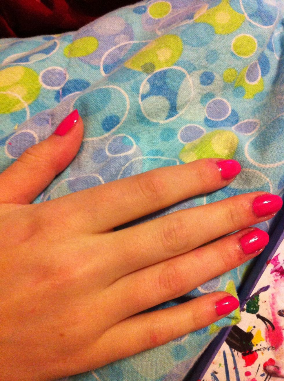 Start with the first color you choose (don't forget to do base coat)