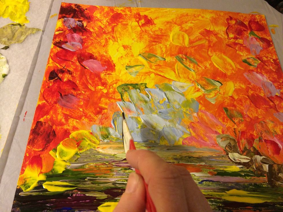 Start with the furthest back and thinnest tree.