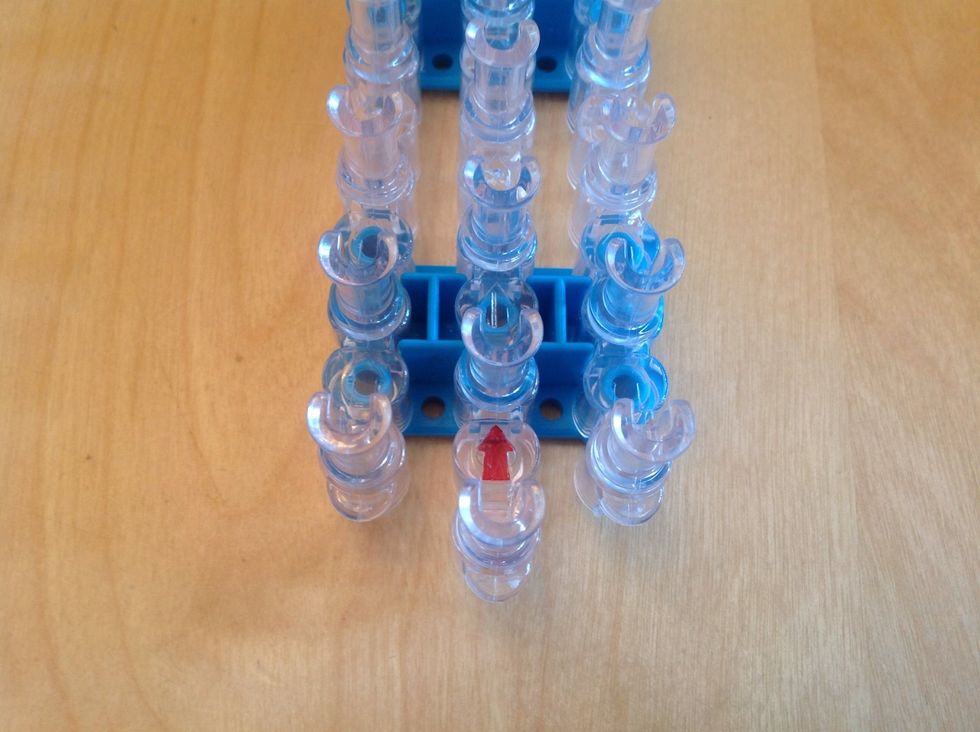 Start with the red arrow facing away from you.