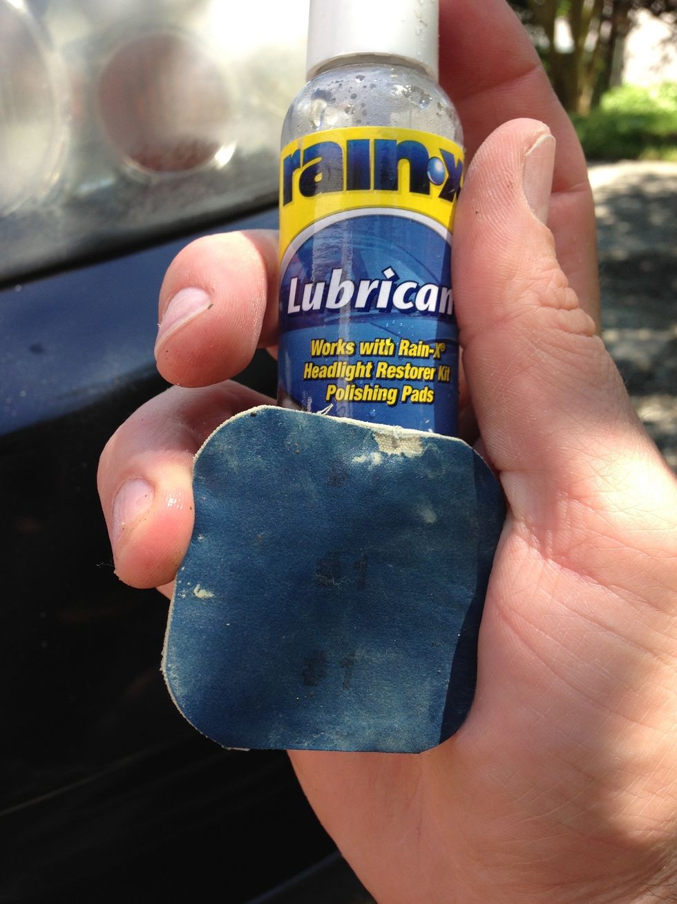 Start with the sand paper pad marked #1. This has the most coarse grit.