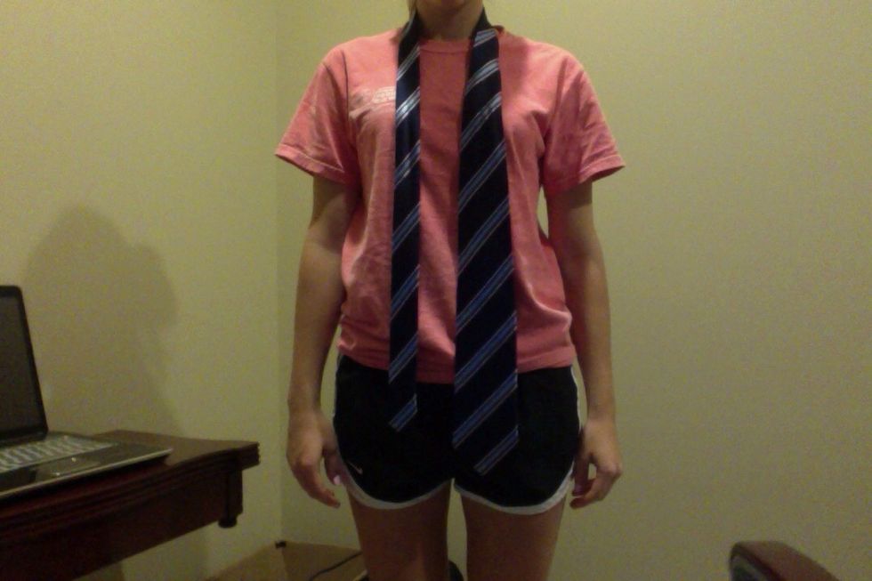 Start with the wide end on the right and the narrow end on the left.