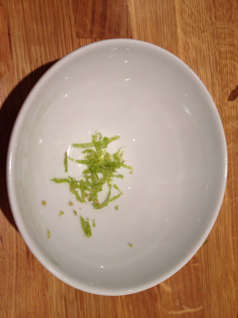 Start with the zest of half a lime