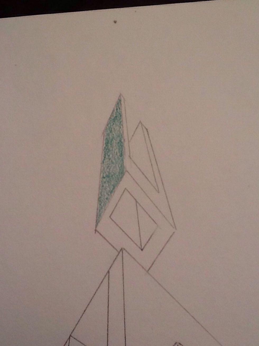 Start with your base color; here it is green