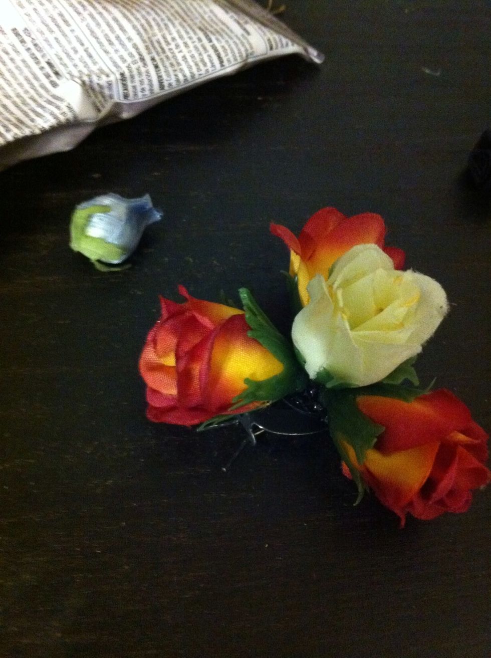 Start with your biggest flowers.