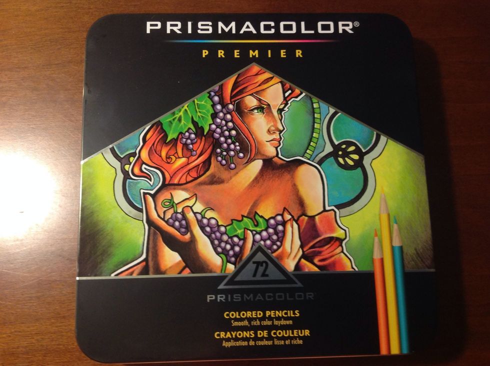 Start with your box of colored pencils. Mine are prismacolors.