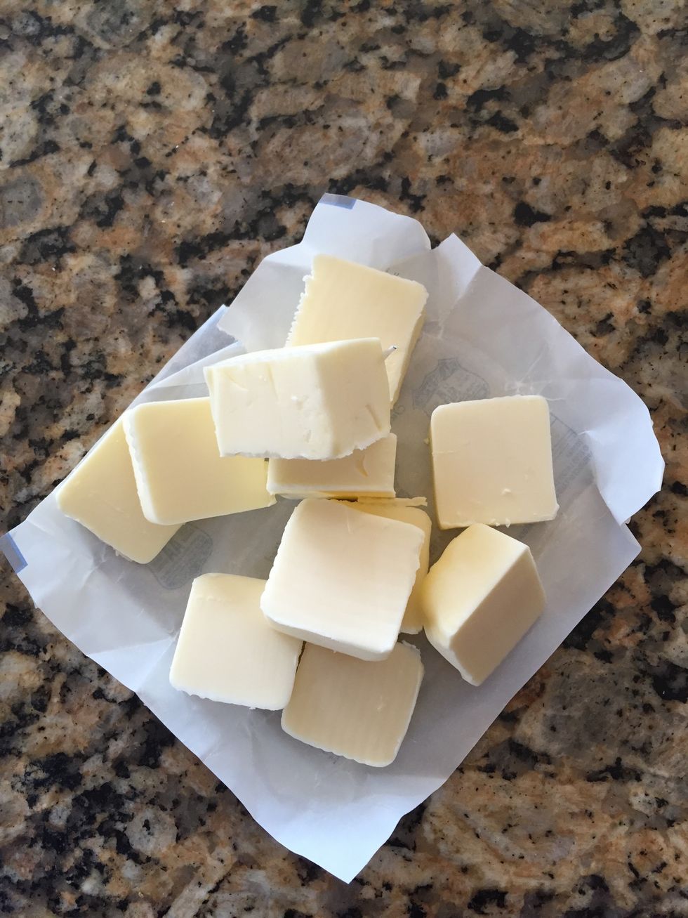 Start with your butter, 12 TB