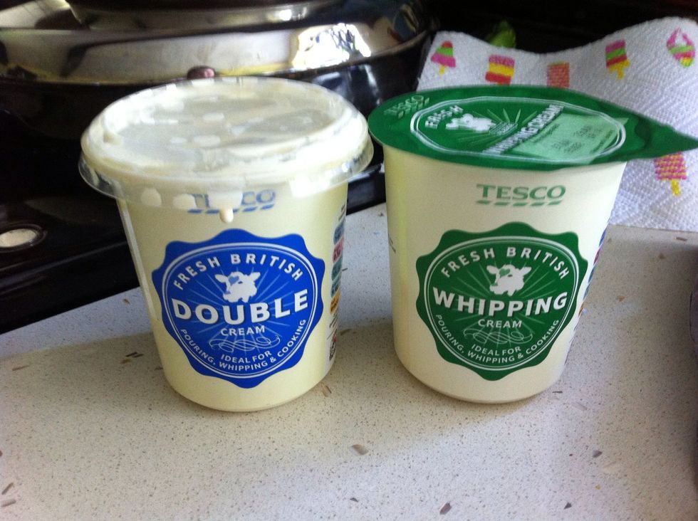 Start with your cream. Any type will do