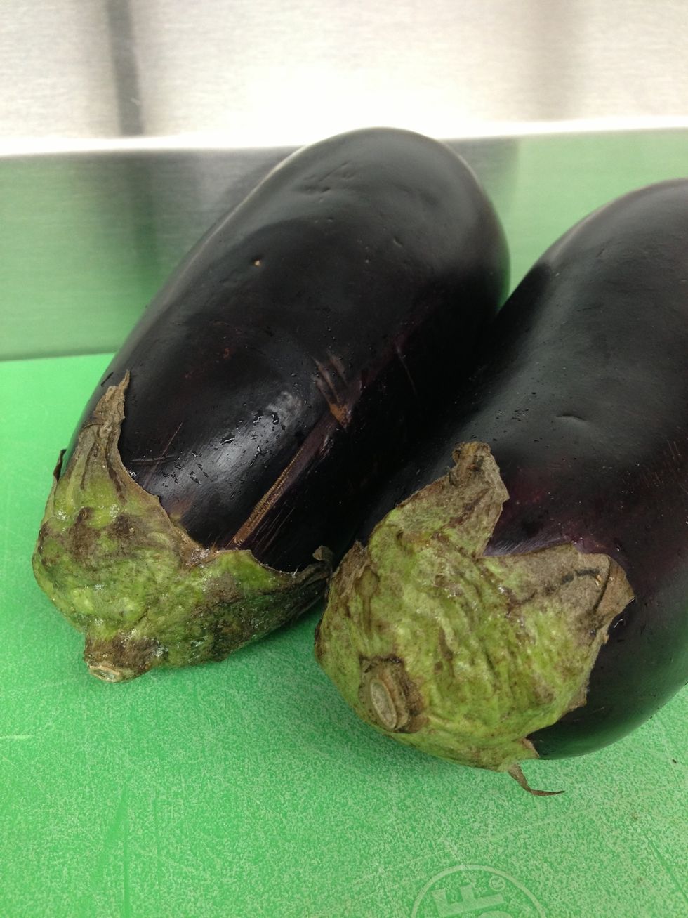 Start with your eggplants