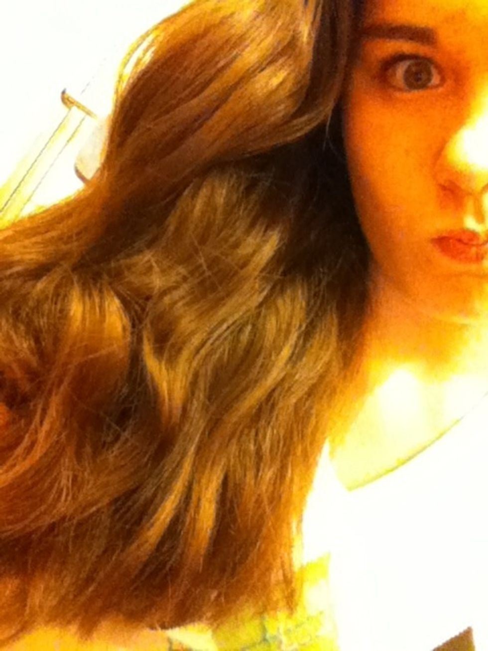 Start with your hair brushed out.