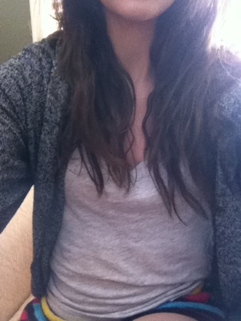 Start with your hair down.