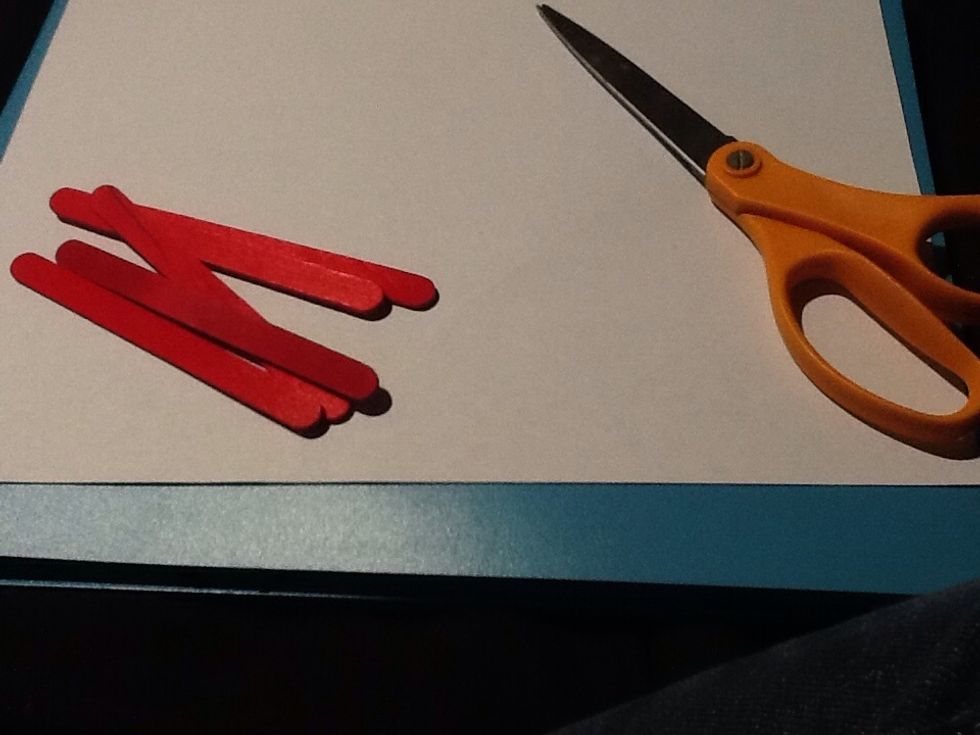 Start with your materials you will need more craft sticks than that