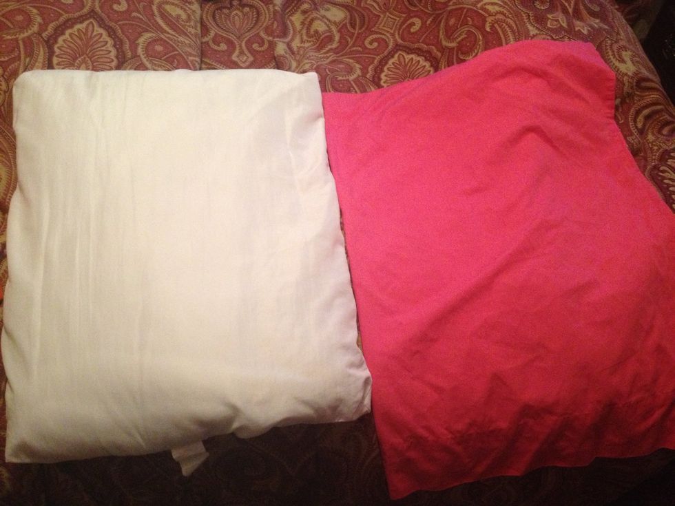 Start with your pillow and pillow case.