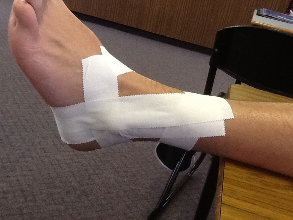 Start your 2nd stirrup. Medial to lateral