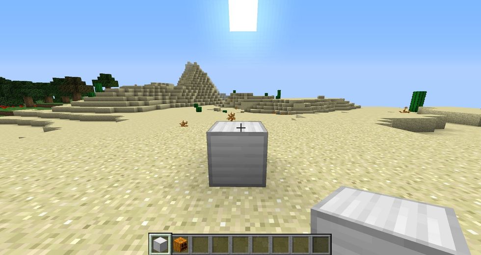 Start your Iron Golem with a single Iron Block on the ground.  Make sure there are no other iron blocks touching it