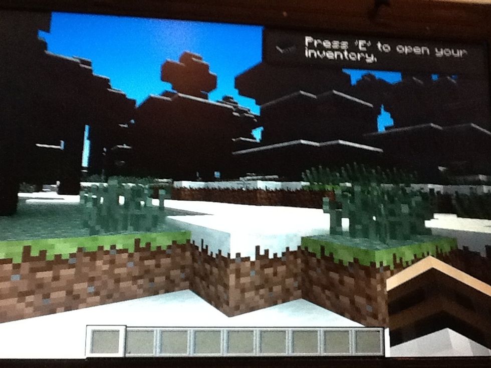 Start your world and find a good place to start building