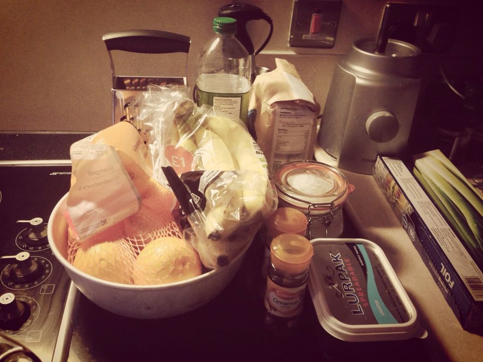 Starting by placing all ingredients together