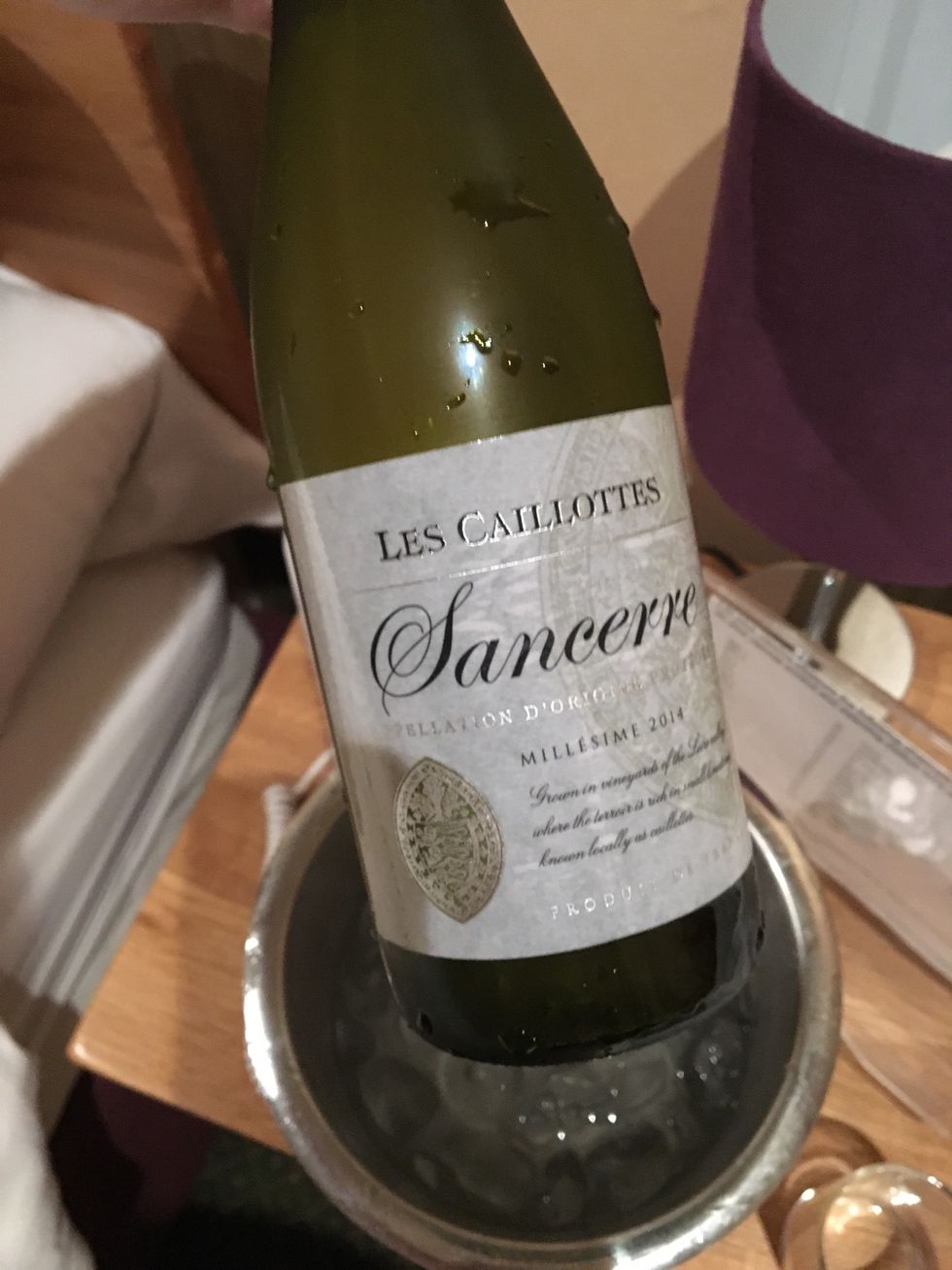 Starting with your beloved wine (in this case, \u00a315 Sancere chilled & ready!)