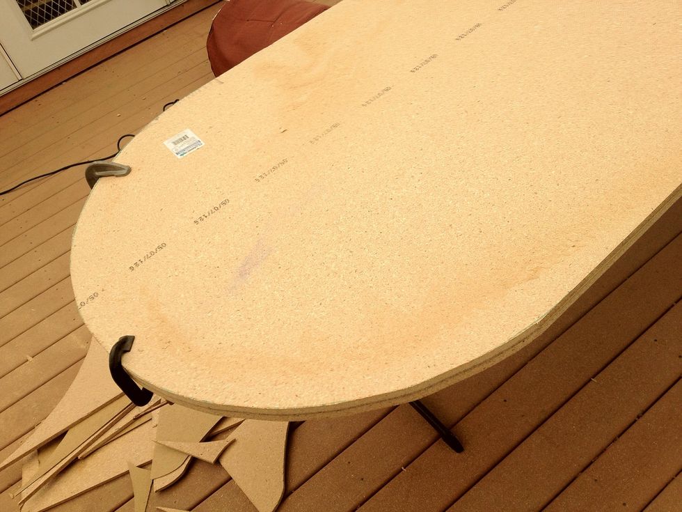 Stay on the lines and let the cuts fall! All this will be upholstered so doesn't have to be perfect!