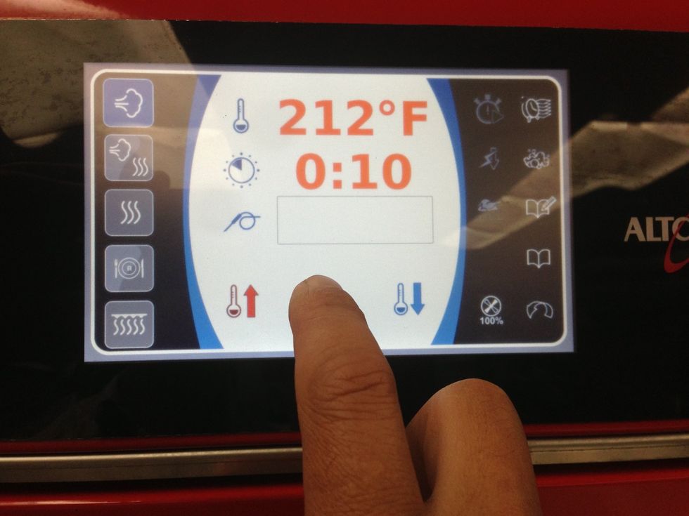 Steam eggs for 10 min.