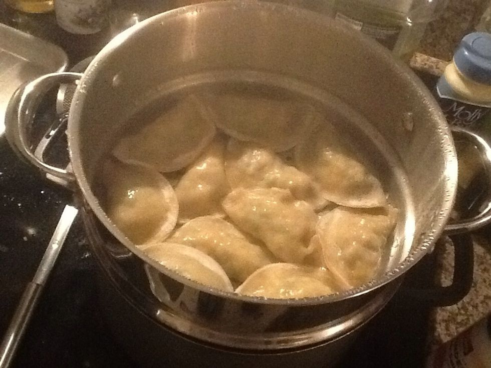 Steam for 10 minutes on high. They should look like this when you're done.