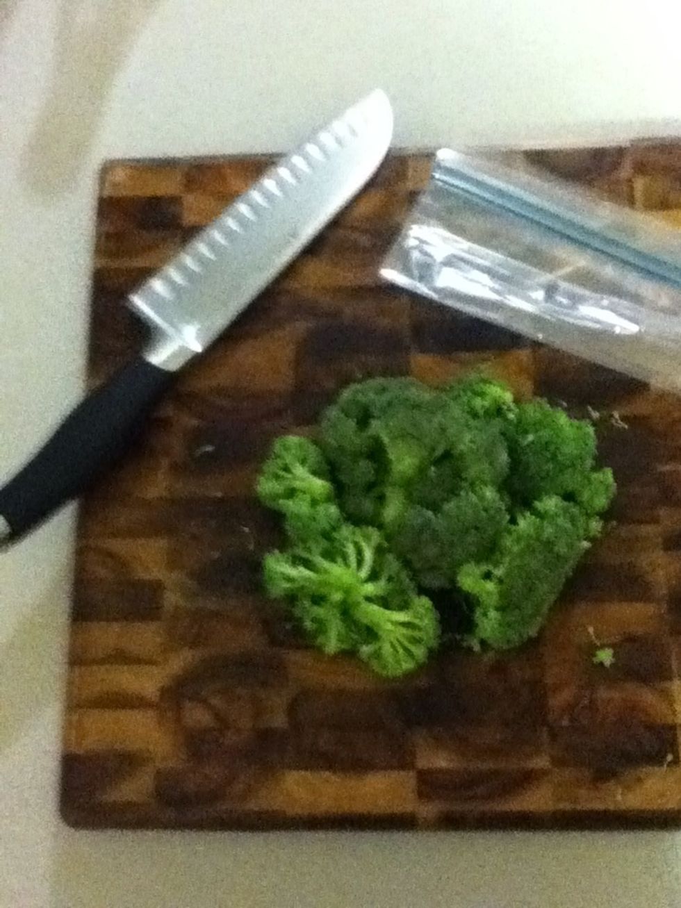 Steam some broccoli. One minute in the microwave inside a ziplock bag is perfect.