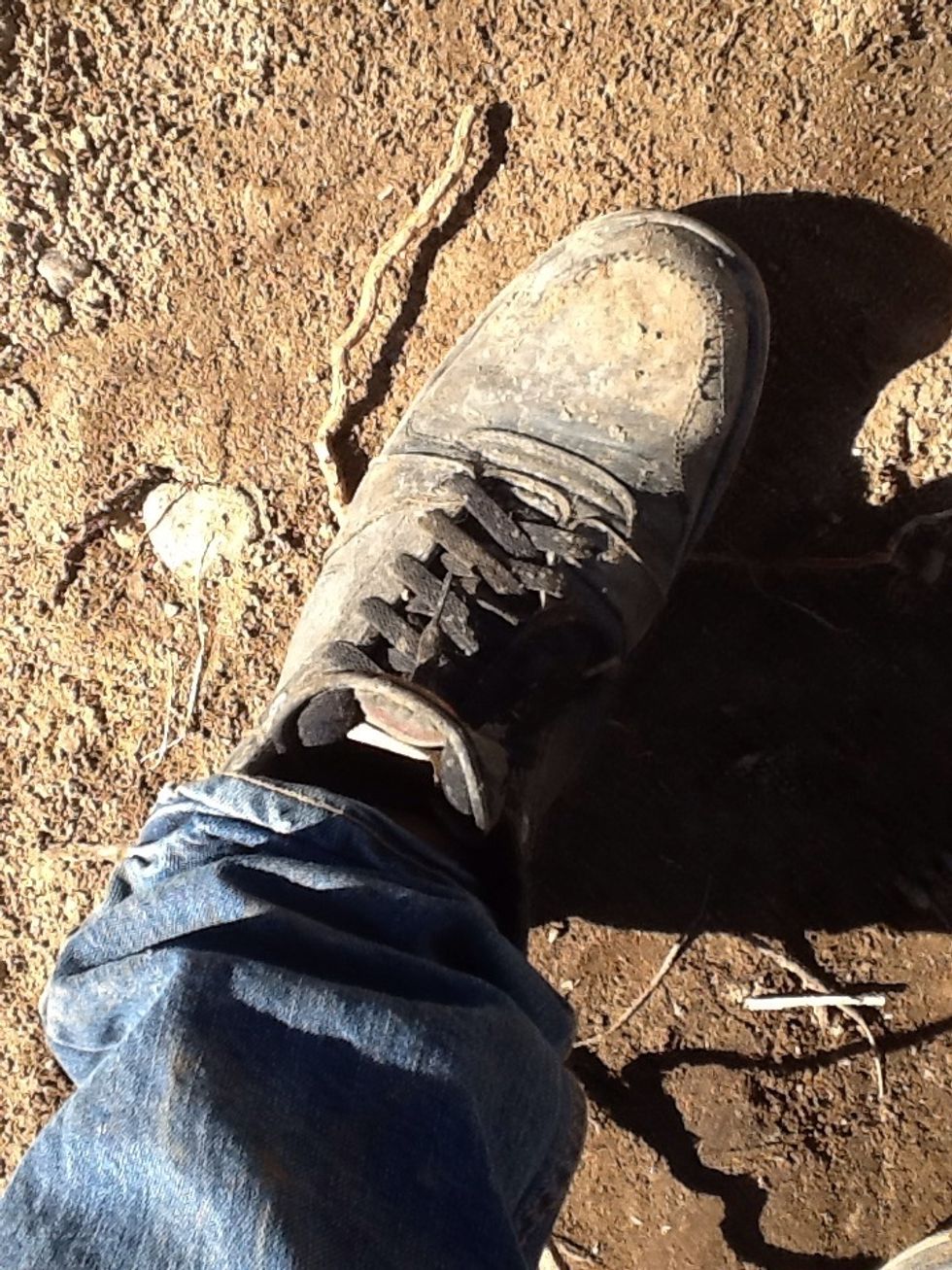 Steel toed boots so you don't crush your toes