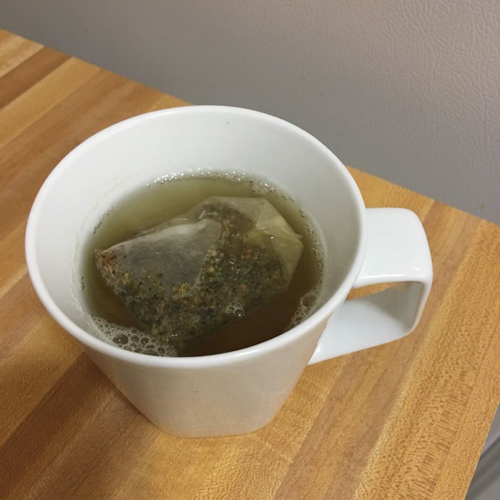 Steep your favorite herbal tea for 1/2 hour.