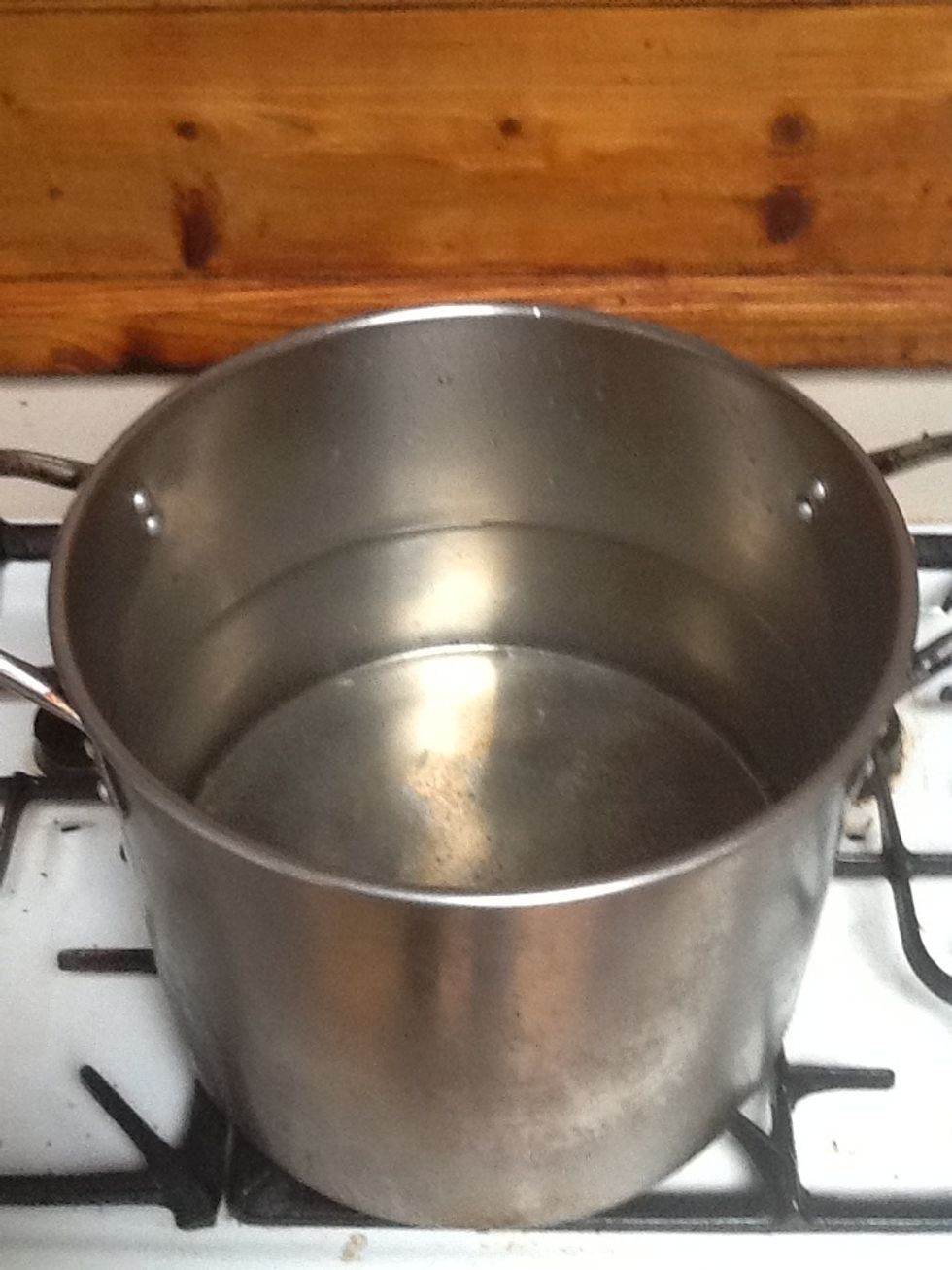 Step 1- Bring water to the boil in a large saucepan then add 1 tablespoon of salt to season.