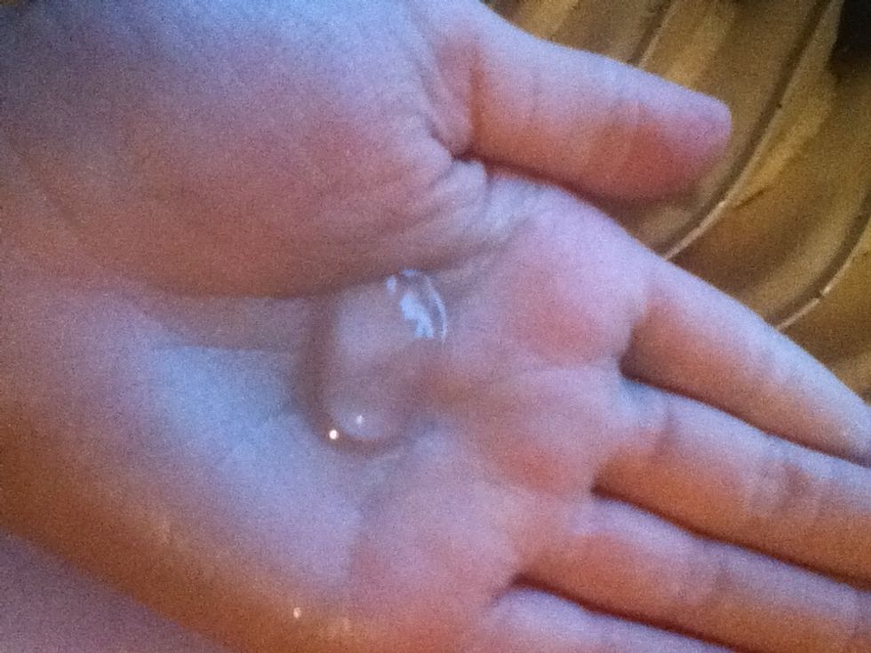 Step 1: clean your hands with some hand sanitizer