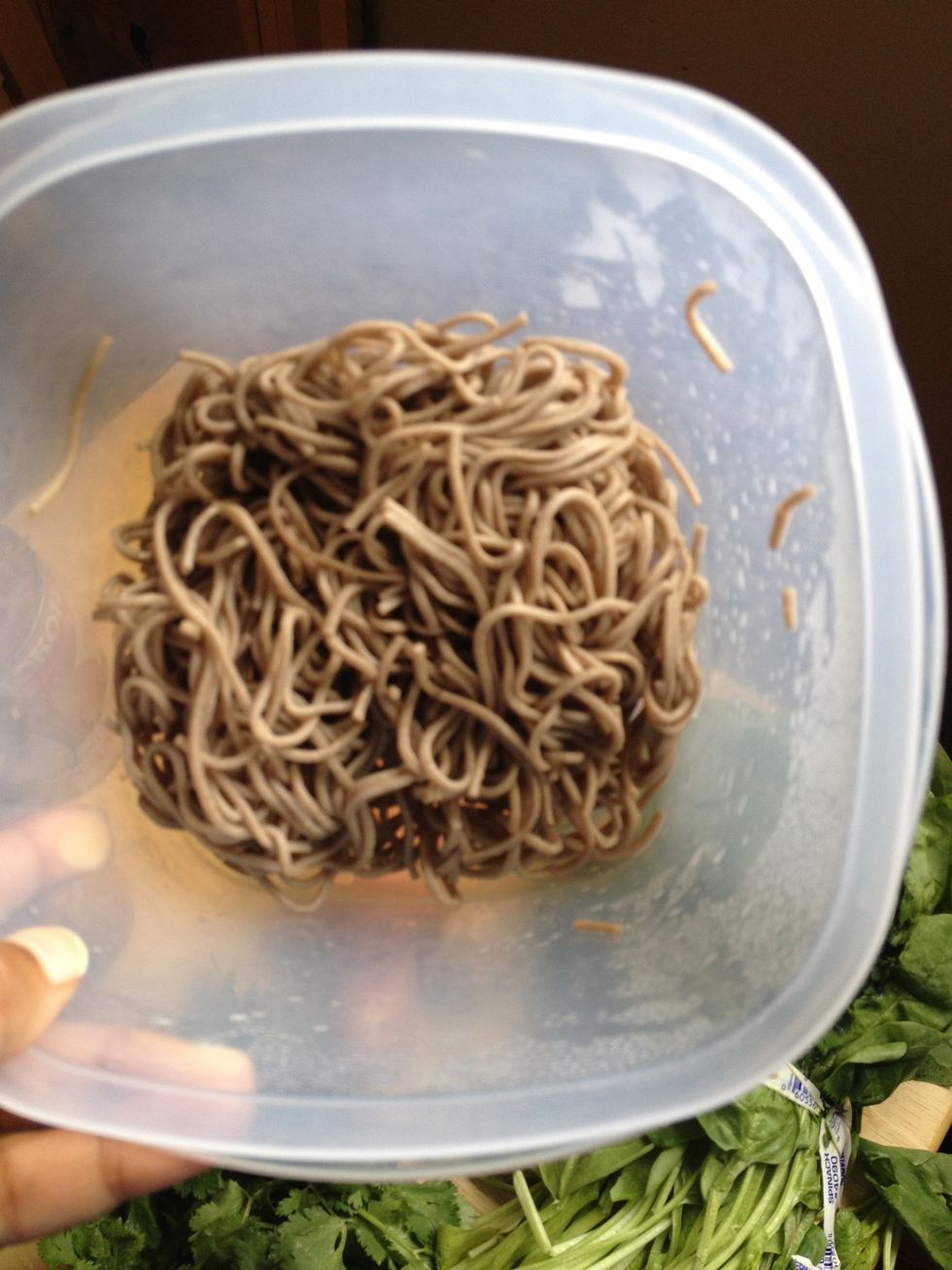 Step 1: Cook noodles in plenty of water and drain.