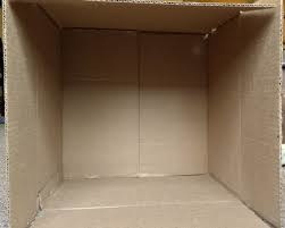 Step 1: First set the box on the ground.