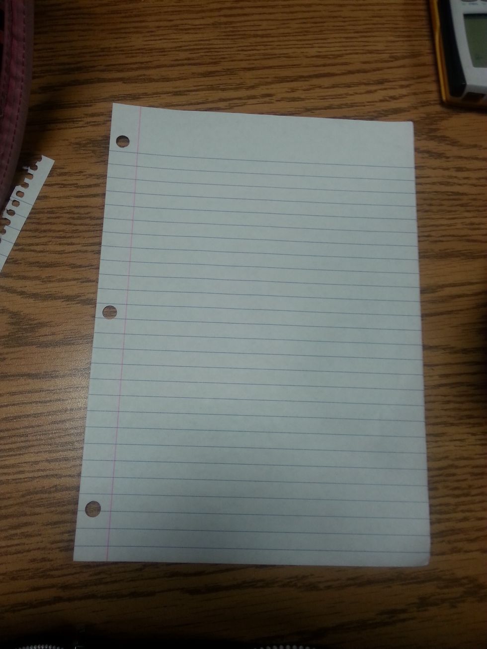 Step 1: Get a blank piece of paper