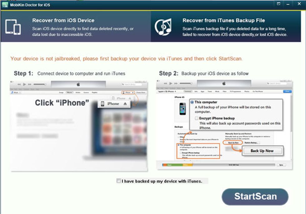 Step 1: Make sure your iPhone is jailbroken and detected by the launched iOS 9 data recovery software. Choose the Recovery Mode.