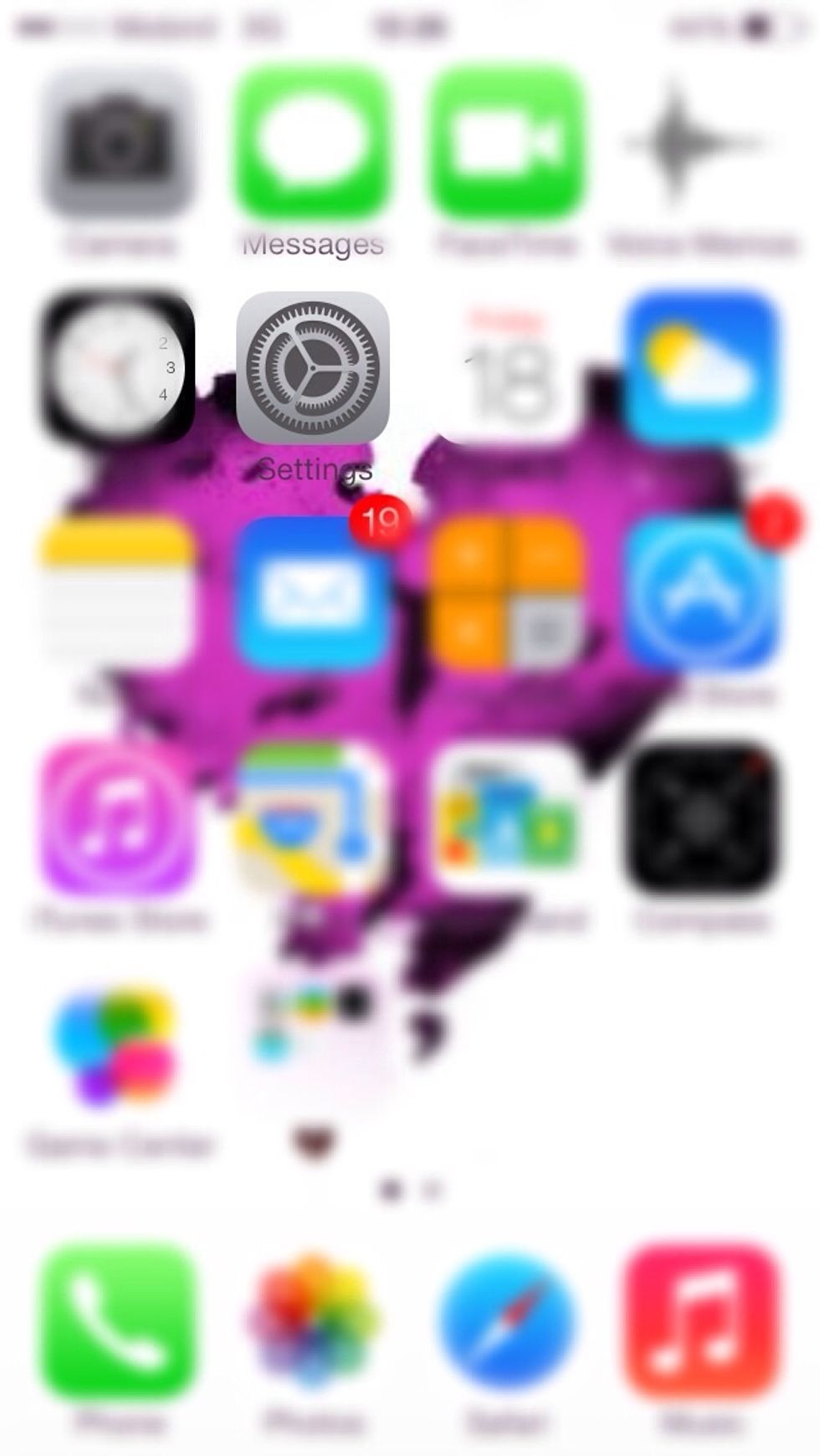 Step 1: Tap at (Settings)