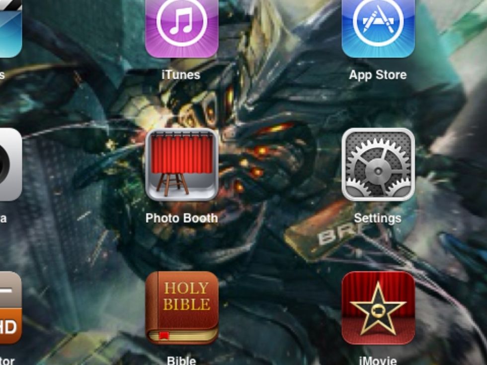Step 1. Tap settings on the home page.