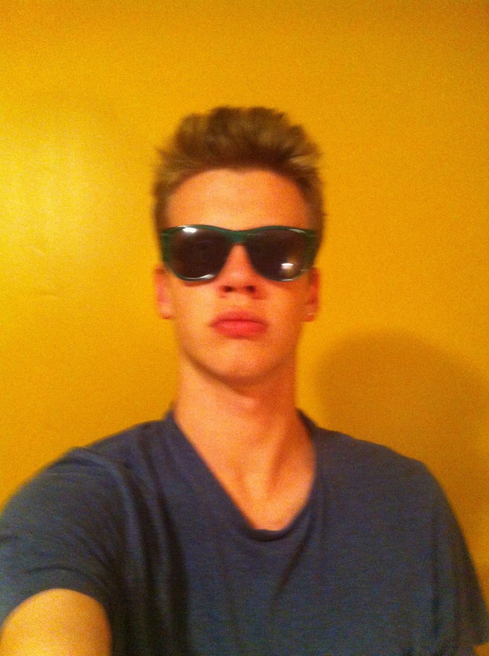 Step 1: the human must don the safety glasses and assume a position of manliness; The jaw must be firmly set and the expression must be one of intensity. This is to insure that confidence is high.