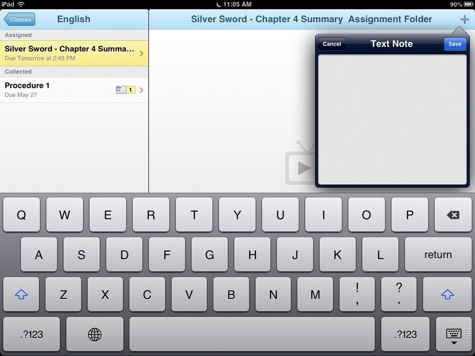 Step 10. Once you have clicked the "Text Note" button a text box will pop up.