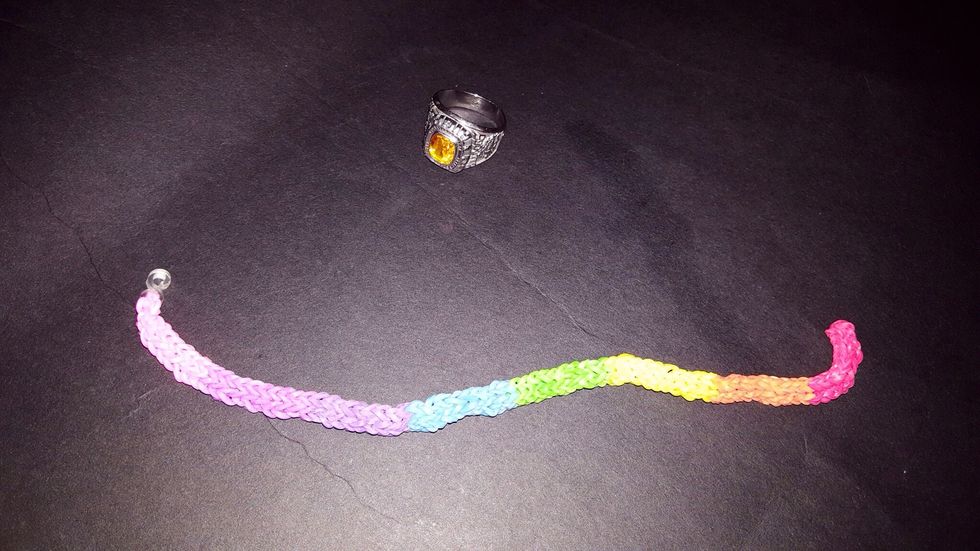 Step 10: Pull bracelet off fingers carefully.