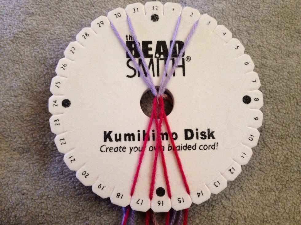 STEP 12 - And it needs to be repeated on the other side, thread 1 moves right into slit 2 and thread 32 moves into slit 1.